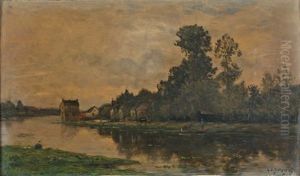 Bord De Riviere, 1907 by Hippolyte Camille Delpy