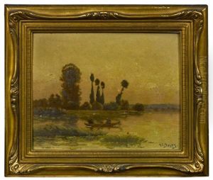 Promenade En Barque Au Couchant by Hippolyte Camille Delpy