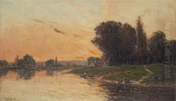 Morning Activities Along The River Oise - view 1