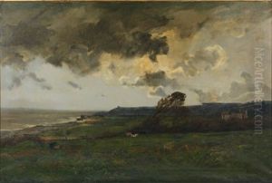 Avant L'orage, Aux Alentours De Villerville by Hippolyte Camille Delpy