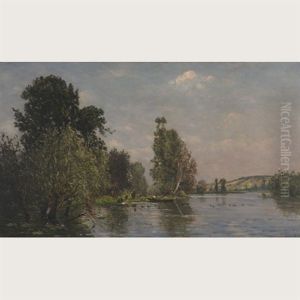 Les Bords De La Seine by Hippolyte Camille Delpy