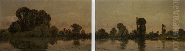 Baumreiche Flusslandschaften (pair) - view 1