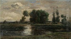 Landscape With Marsh by Hippolyte Camille Delpy
