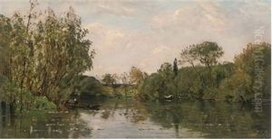 Punting On The River by Hippolyte Camille Delpy