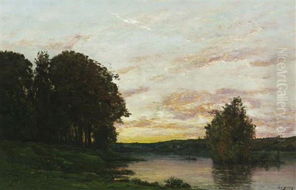 Abendstimmung Uber Der Yonne - view 1