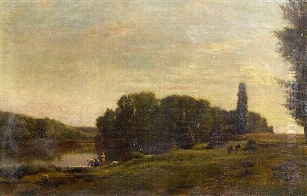 Landscape With Figures By A River - view 1