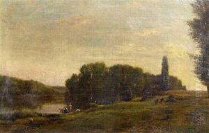 Landscape With Figures By A River Landscape With Figures By A River