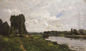 Flussufer Mit Wascherinnen Flussufer Mit Wascherinnen