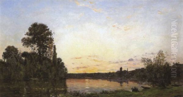 Lavandiere Au Coucher Du Doleil - view 1