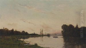 A Washerwoman At The Edge Of The Riverbank A Washerwoman At The Edge Of The Riverbank
