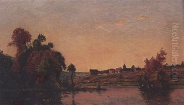 Vue Du Village Au Bord De La Riviere - view 1