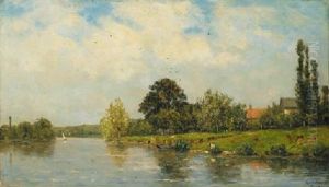 A River Landscape A River Landscape