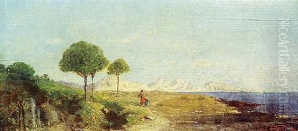 Gardienne De Troupeau Dans Un Paysage - view 1