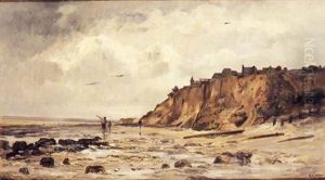 Villerville, Les Moulieres Devant Le Chemin Des Graves