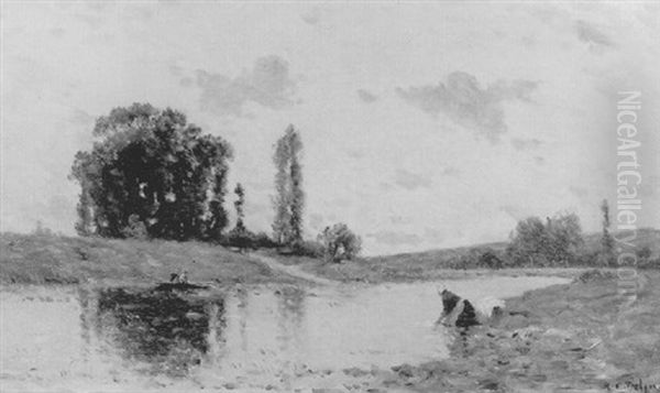 Lavandiere En Bord De Riviere - view 1