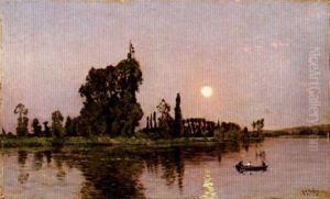Bord De La Riviere by Hippolyte Camille Delpy