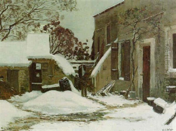 Gathering Wood, Winter Landscape - view 1