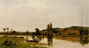 Washerwomen By A River Washerwomen By A River