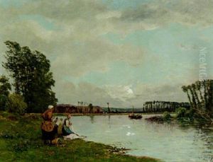 Les Laveuses by Hippolyte Camille Delpy