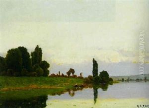 A Tranquil River Landscape A Tranquil River Landscape