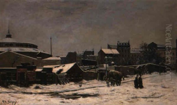 Paris, Un Coin De La Rue Des Martyrs, Effet De Neige - view 1