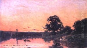 Abendstimmung Uber Fluslandschaft