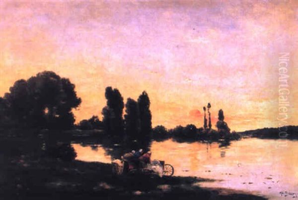 Fluslandschaft Mit Wascherinnen - view 1