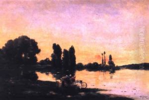 Fluslandschaft Mit Wascherinnen Fluslandschaft Mit Wascherinnen