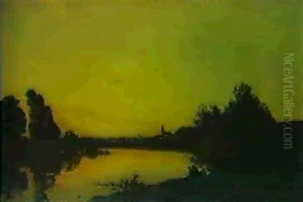 Couple Au Bord D'un Etang - view 1