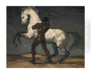 Homme Retenant Un Cheval by Henri Deluermoz