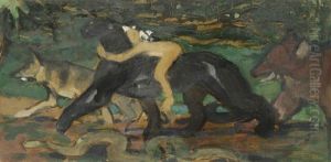 Mowgli Chevauchant La Panthere Bagheera by Henri Deluermoz