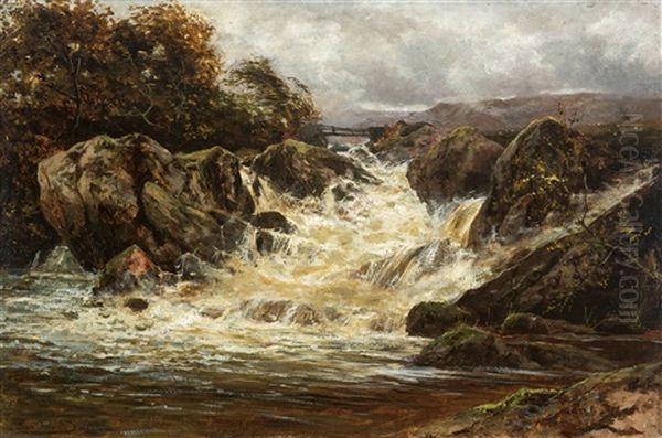 Landscape With Torrent And Bridge - view 1