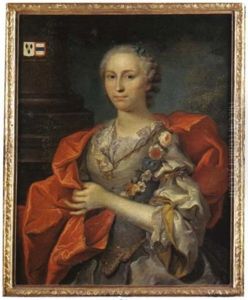 Portrait De Madame De Dampierre De Greny by Jean Francois Delyen