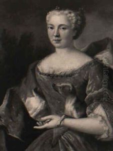 Halbfigurenbildnis Einer Jungen Dame Mit Einem Hundchen Halbfigurenbildnis Einer Jungen Dame Mit Einem Hundchen