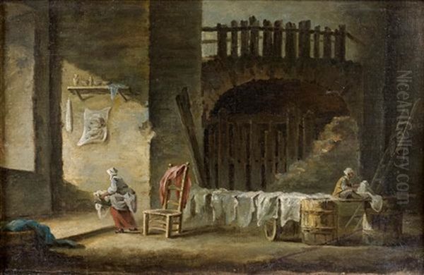 Lavandieres Dans Des Ruines Antiques - view 1