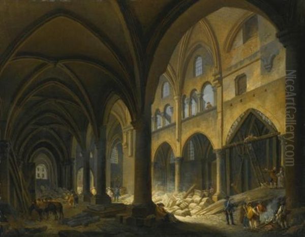Demolition Of L'eglise Des Saints Innocents, Paris - view 1
