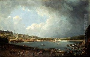 Vue Du Palais Bourbon by Pierre Antoine Demachy
