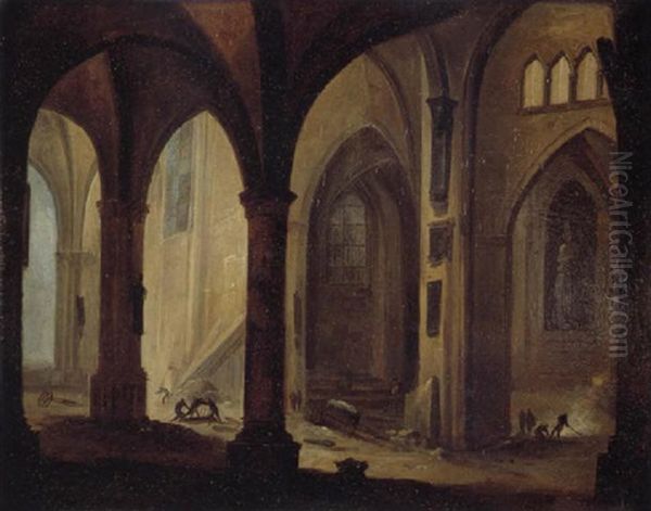 La Demolition De L'eglise Des Saints Innocents - view 1