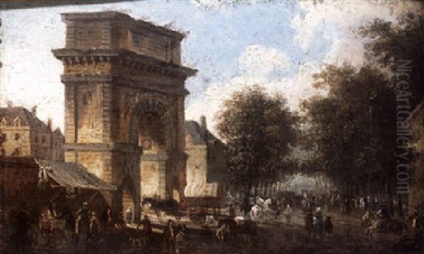 Paris, A View Of The Porte Saint Martin - view 1