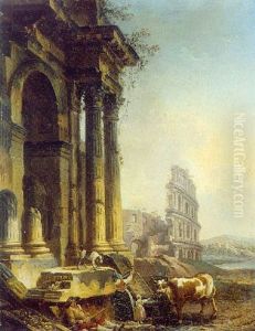 Paysage De Ruine Avec Le Colise