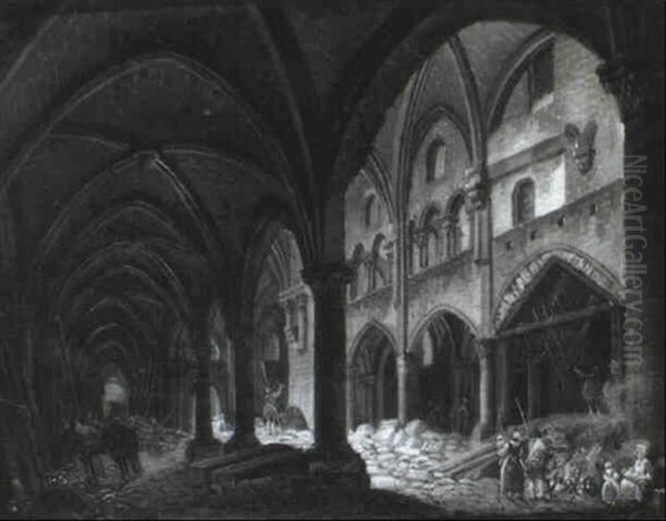 La Demolition De L'eglise Des Saints Innocents - view 1