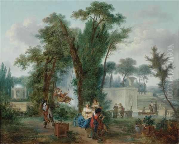 A Merry Party Making Music In A Park - view 1