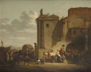 La Fete Au Village by Jean-Louis Demarne