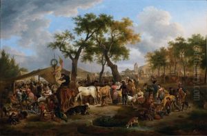 Une Foire Au Village by Jean-Louis Demarne