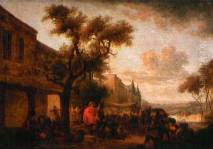 Scene De Marche by Jean-Louis Demarne