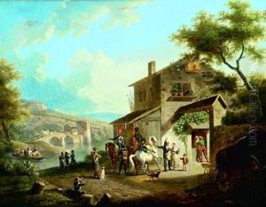 Halte D'un Convoi De L'armee Imperiale