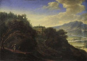 Berglandschaft Mit Einem Schloss by Jean-Louis Demarne