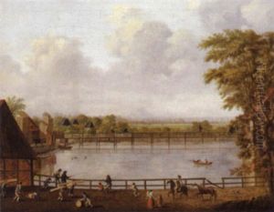 Buntes Treiben An Einem Fischteich