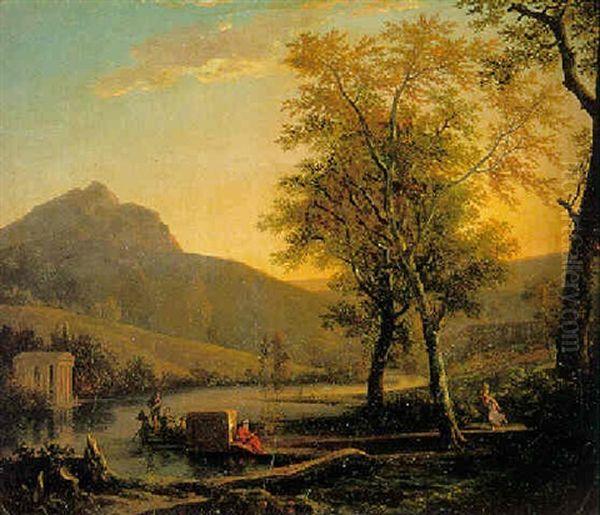 Paysage Au Temple Antique - view 1