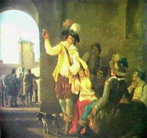 Cavaliers A L'auberge by Jean-Louis Demarne